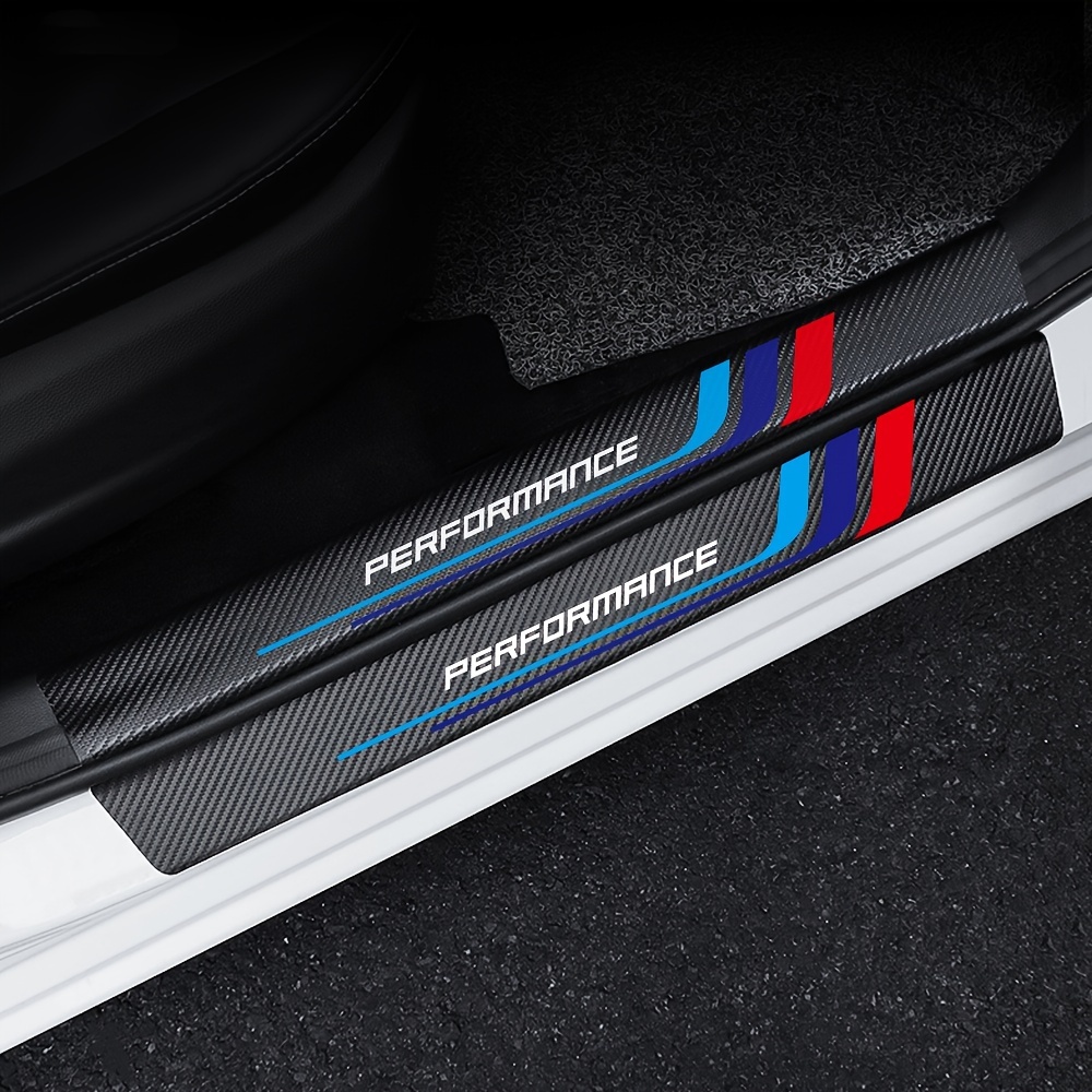 Car Accessories Ebay - สติกเกอร์แผ่นขอบคาร์บอนไฟเบอร์4ชิ้นสำหรับ BMW Performance M 1 2