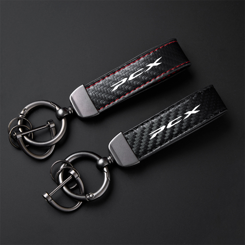 Car Accessories Honda - หนังคุณภาพสูงรถจักรยานยนต์พวงกุญแจผู้ถือพวงกุญแจสําหรับHONDA PCX 125 PCX125 PCX 150