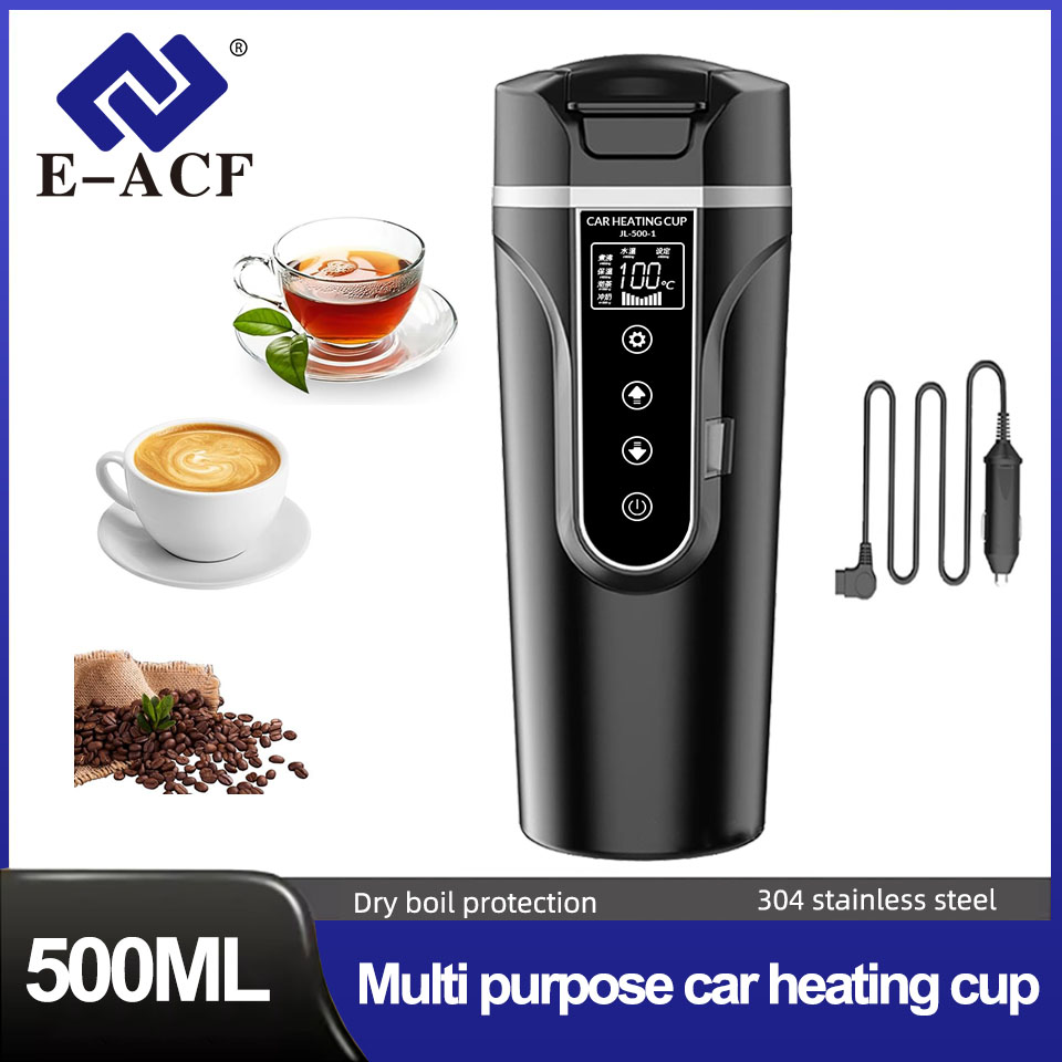 Car Accessories For Winter - แก้วน้ำร้อนไฟฟ้าในรถยนต์ 12V24V 500 มล. สำหรับกาแฟ นม