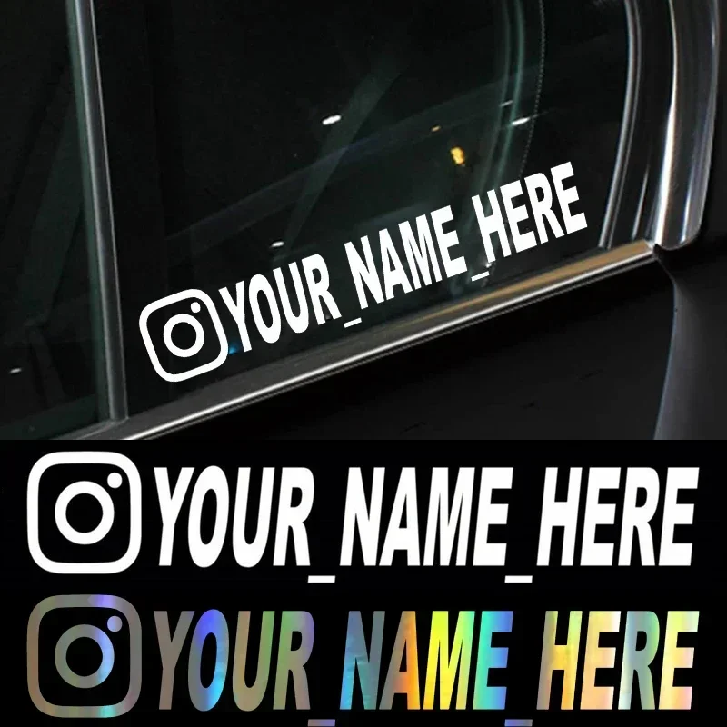 Car Accessories Ebay - ชื่อผู้ใช้ที่กําหนดเองส่วนบุคคล Instagram ไวนิล Decals รถจักรยานยนต์สําหรับ Instagram