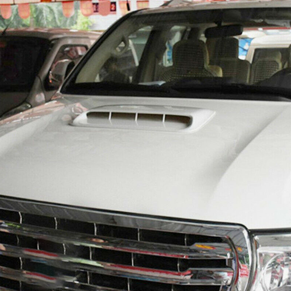 Car Accessories On Amazon - ฝาครอบตกแต่งช่องลมดักอากาศใต้ฝากระโปรงรถยนต์ สีขาว ทำจากพลาสติก ABS