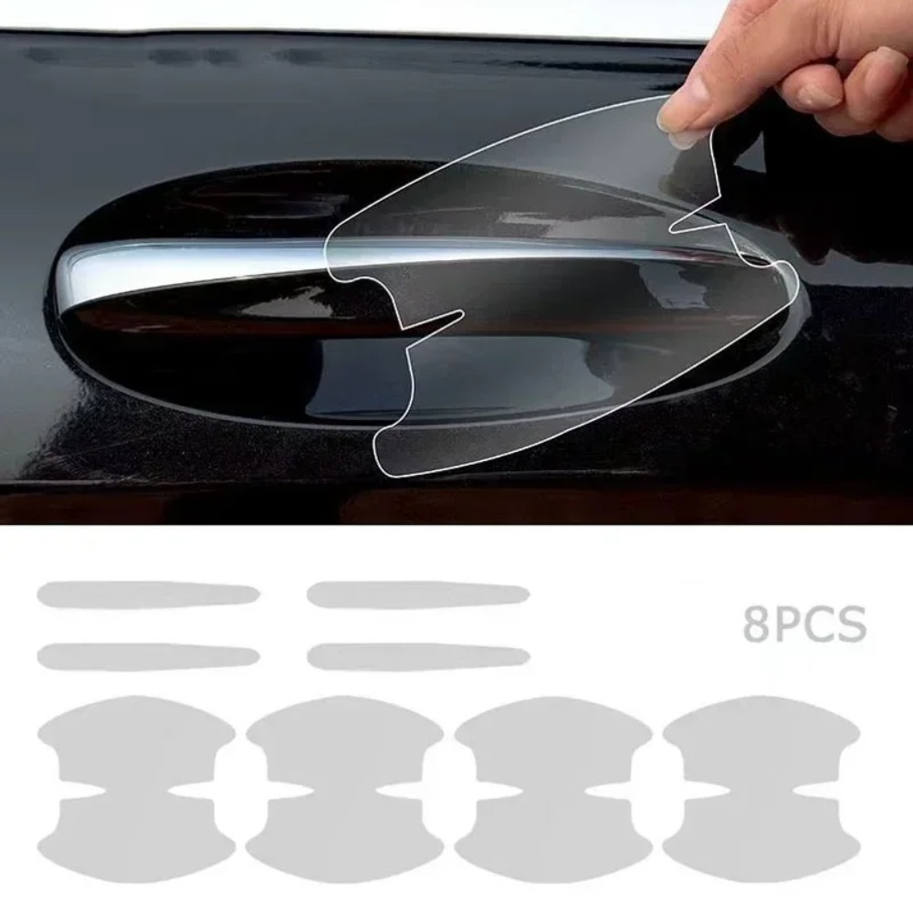 Car Accessories On Amazon - สติกเกอร์กันรอย TPU สำหรับมือจับประตูรถยนต์ 8 ชิ้น ฟิล์มใสป้องกันรอยขีดข่วน