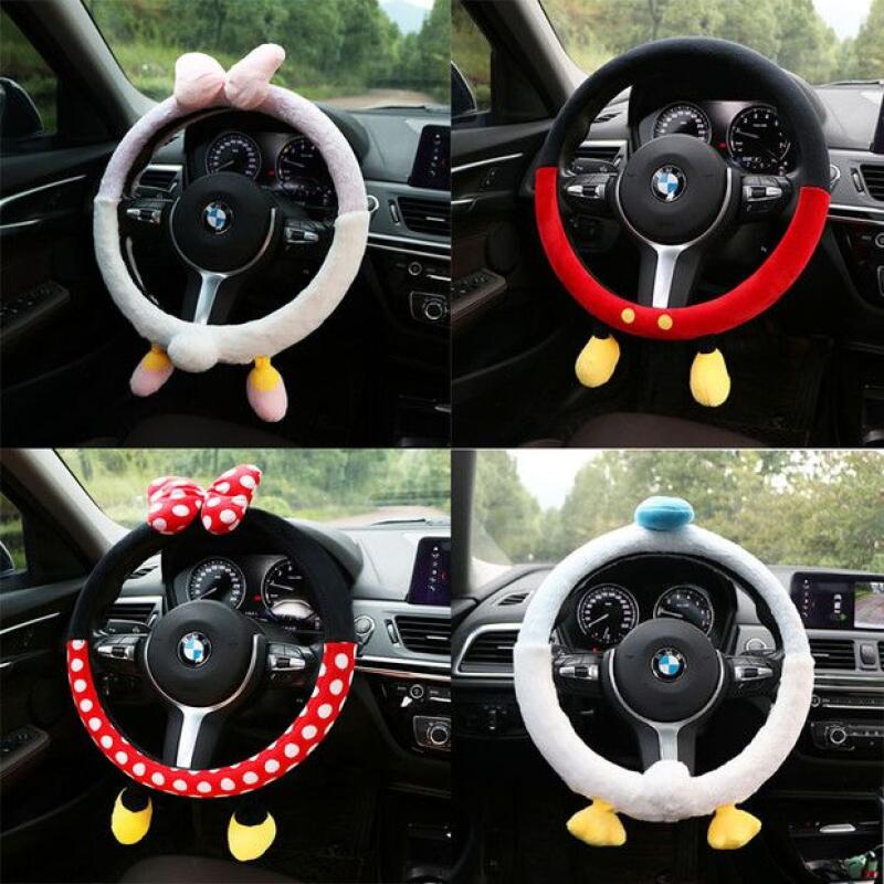 Car Accessories For Winter - ปลอกหุ้มพวงมาลัยดิสนีย์น่ารัก สไตล์มิกกี้และมินนี่ ให้ความอบอุ่นในฤดูหนาว ของตกแต่งรถยนต์สุดสร้างสรรค์ ของขวัญ
